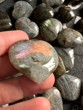Load image into Gallery viewer, Puffy Labradorite Hearts Gorgeous Flash 🌈⚡️